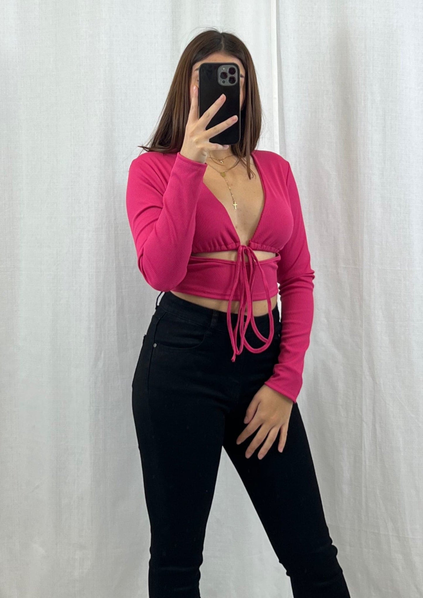 Top court Rose - Boutique de vêtements pour femmes DRAGUIGNAN