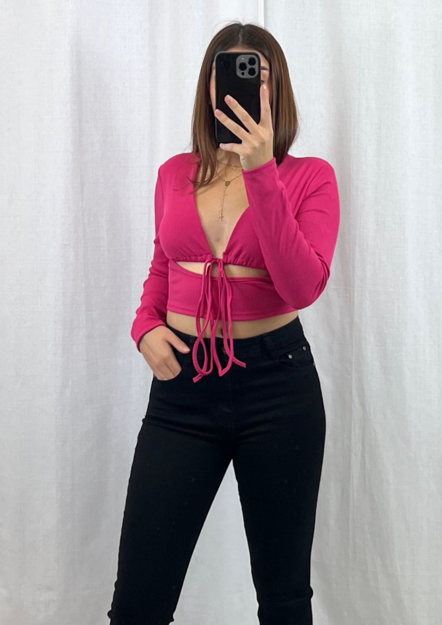 Top court Rose - Boutique de vêtements pour femmes DRAGUIGNAN