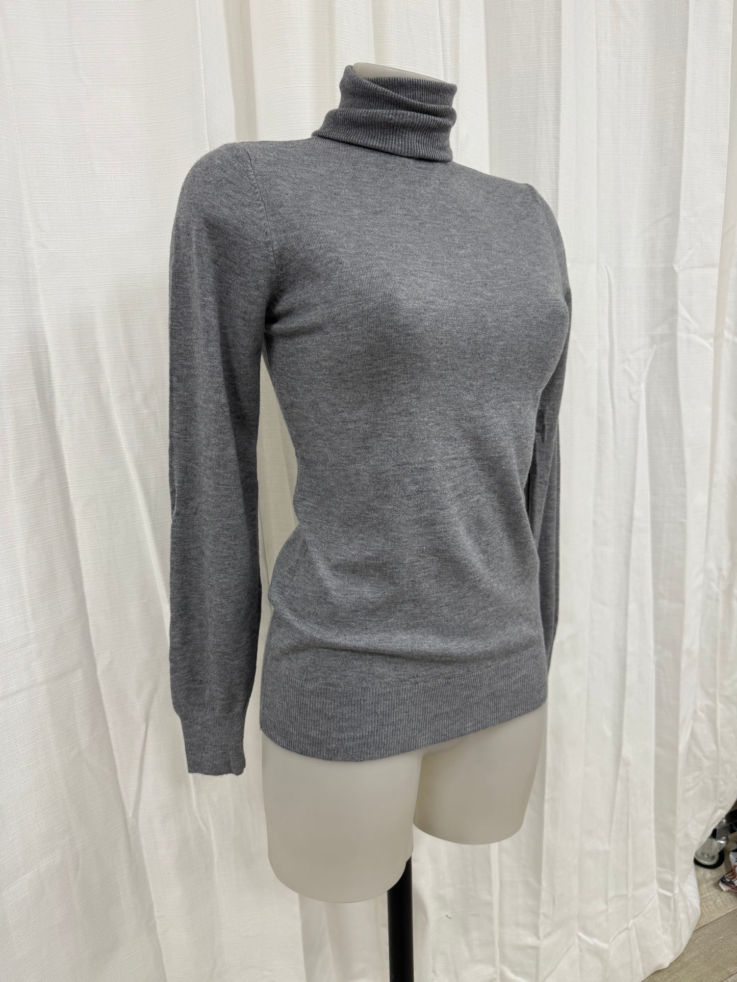 Pull col roulé gris RAYA