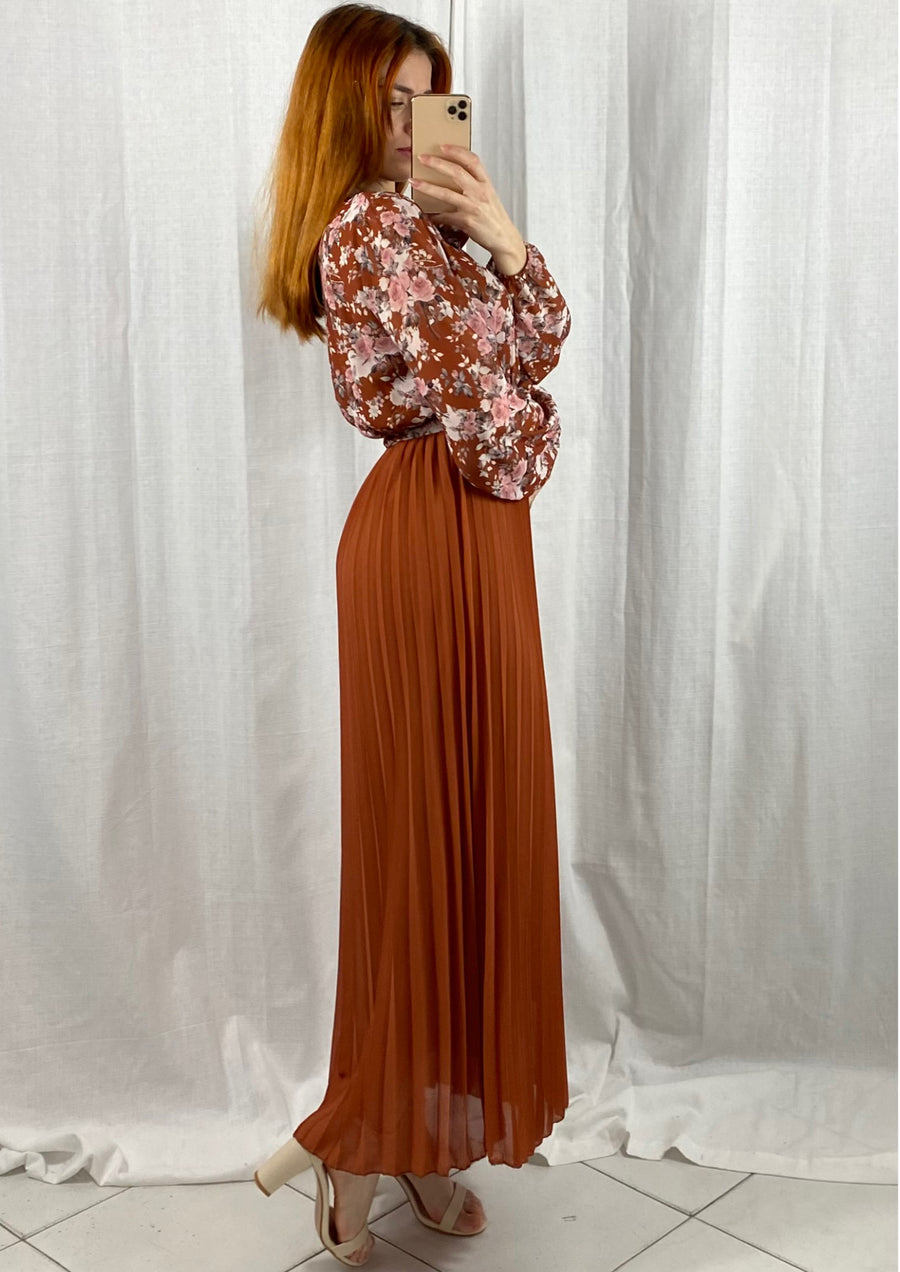 Robe longue Marron - Boutique de vêtements pour femmes DRAGUIGNAN
