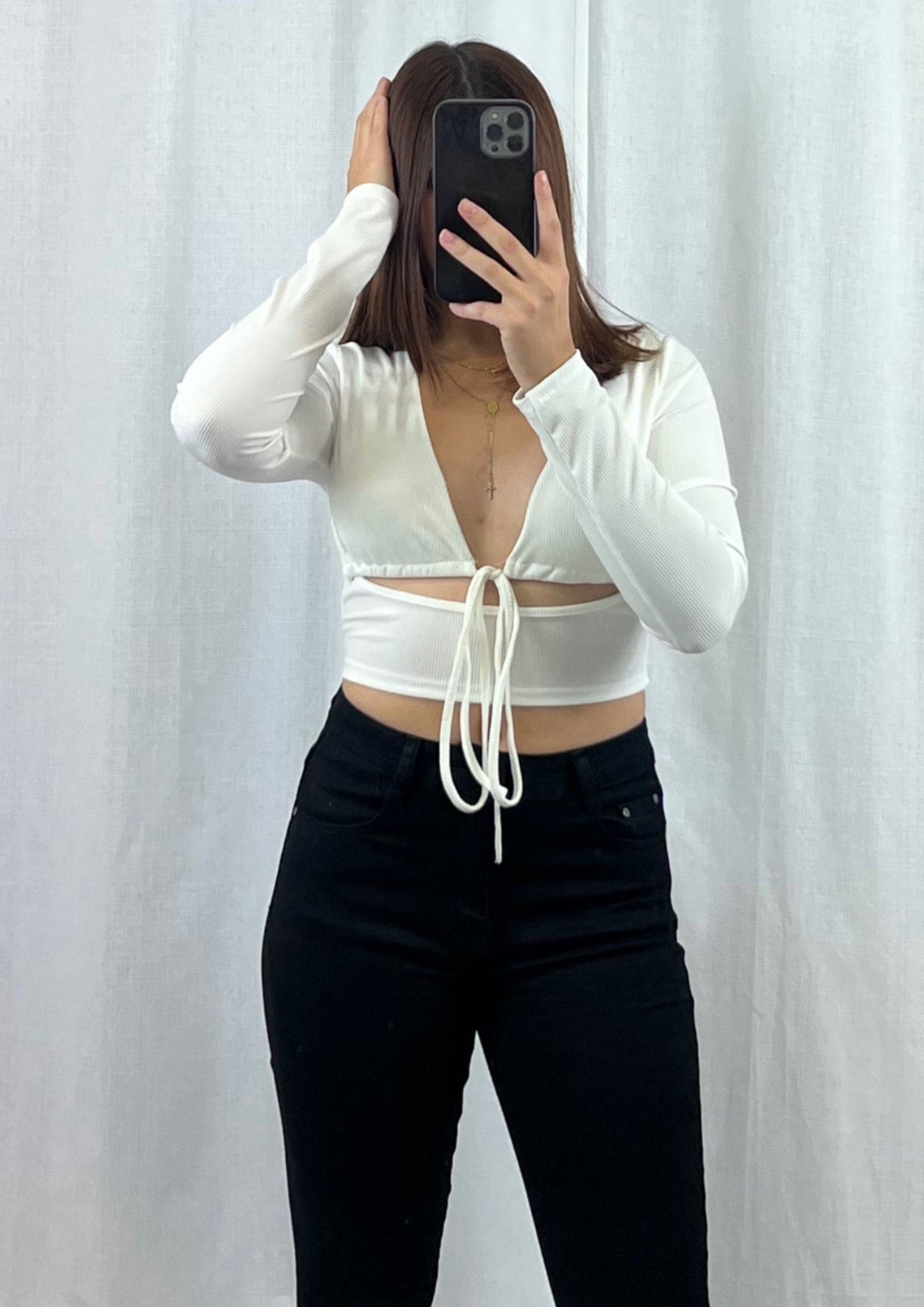 Top court Blanc - Boutique de vêtements pour femmes DRAGUIGNAN