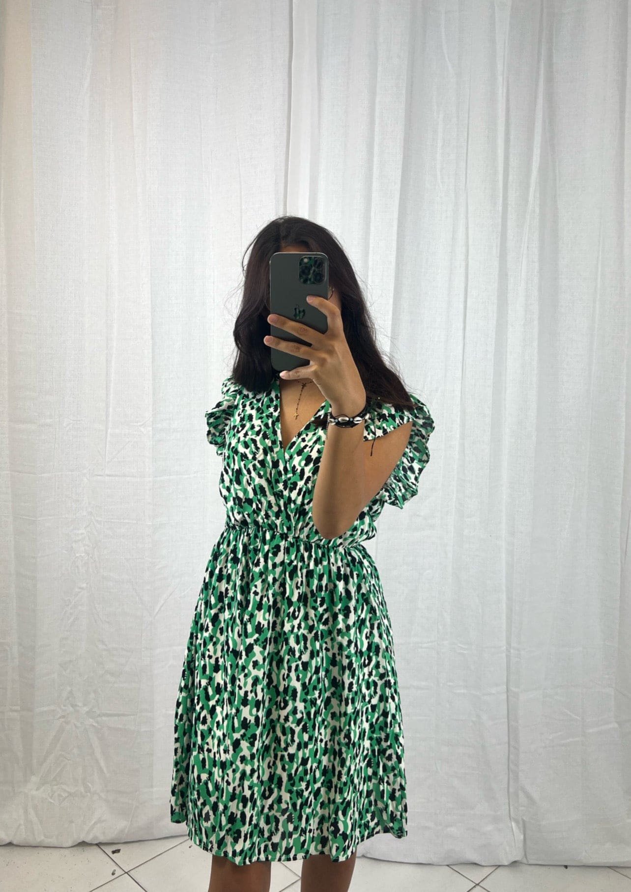 Robe verte courte - Boutique de vêtements pour femmes DRAGUIGNAN