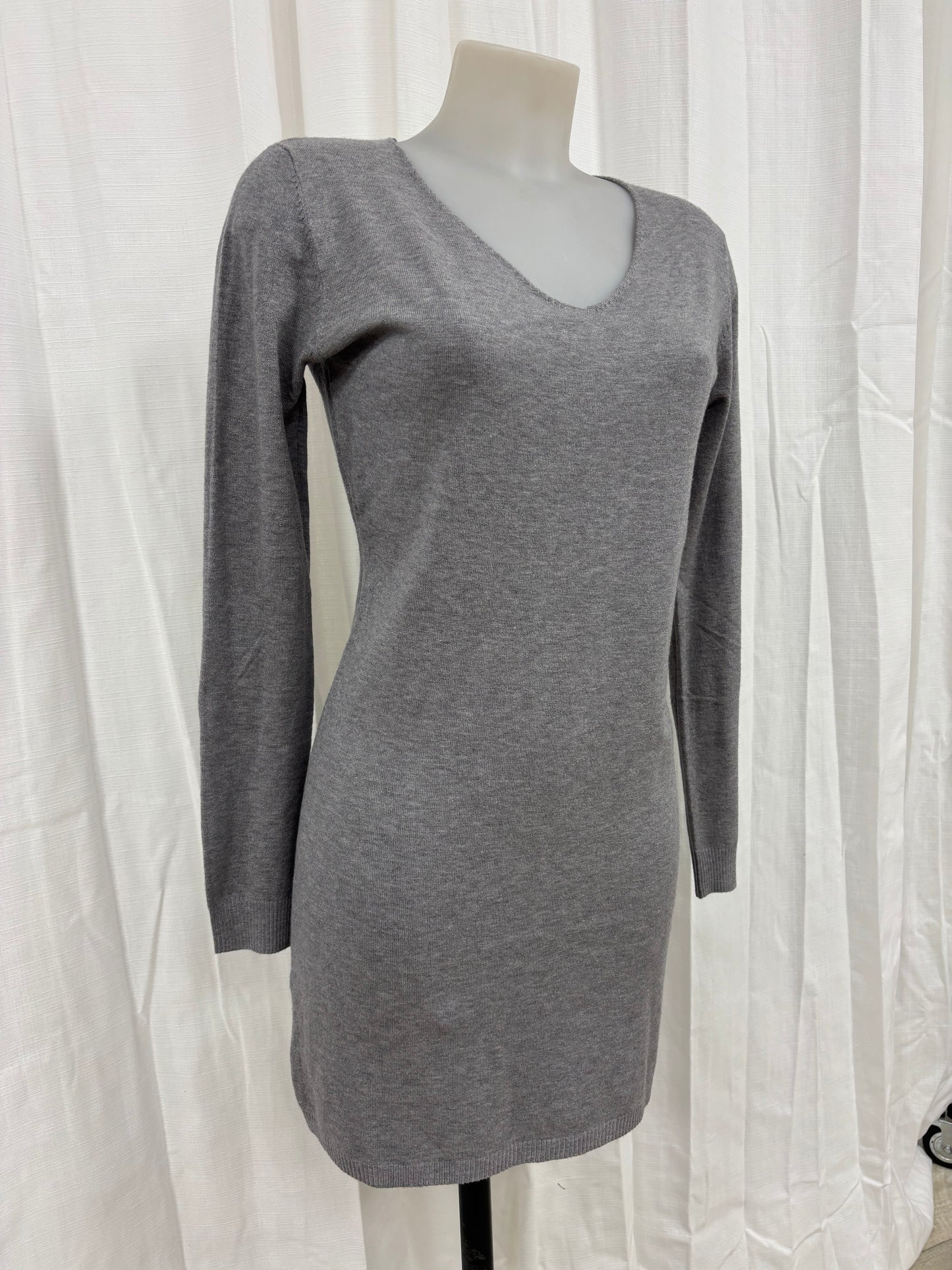 Pull tunique long gris
