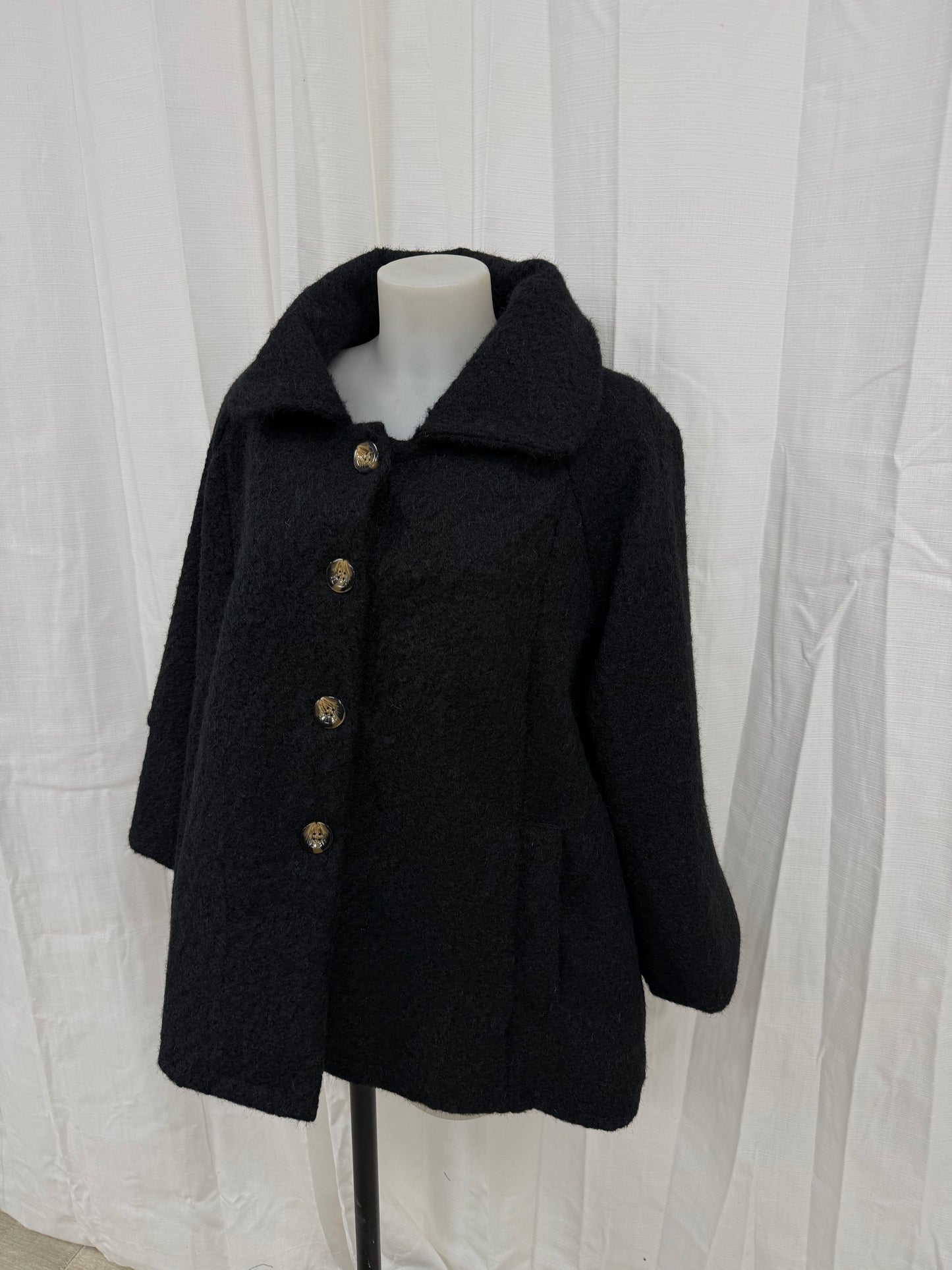 Veste curly noir NESSA