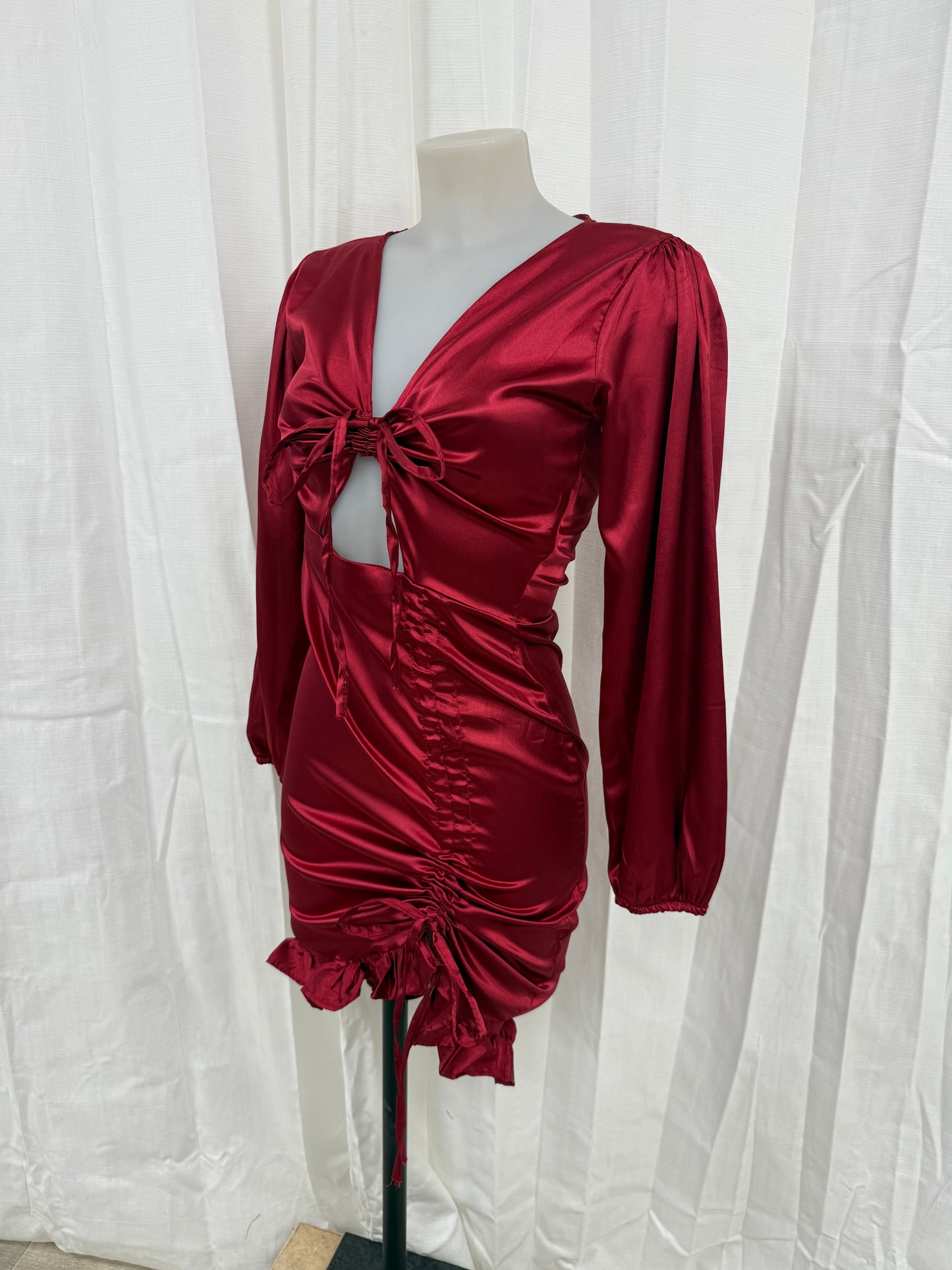 Robe de soirée bordeaux