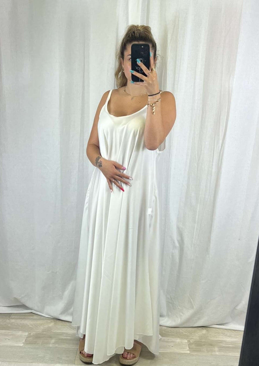 Robe longue effet de soie - Boutique de vêtements pour femmes DRAGUIGNAN