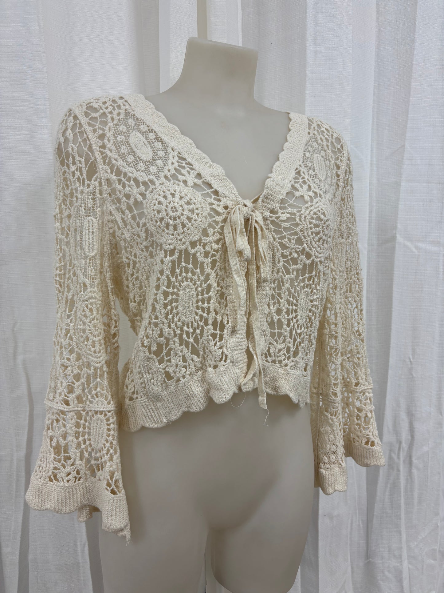 Gilet en dentelle Beige