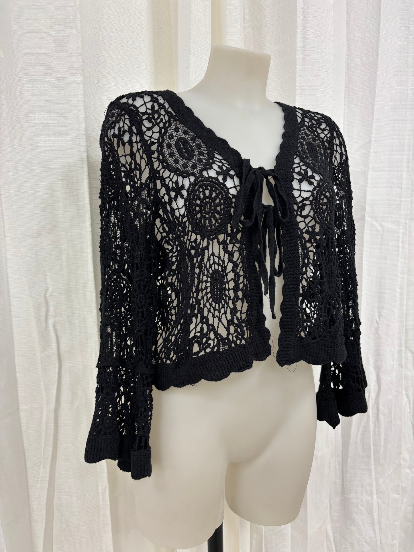 Gilet en dentelle noir