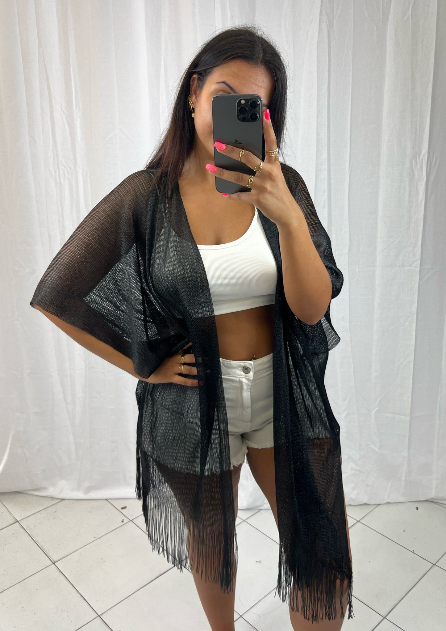 Kimono Noir - Boutique de vêtements pour femmes DRAGUIGNAN