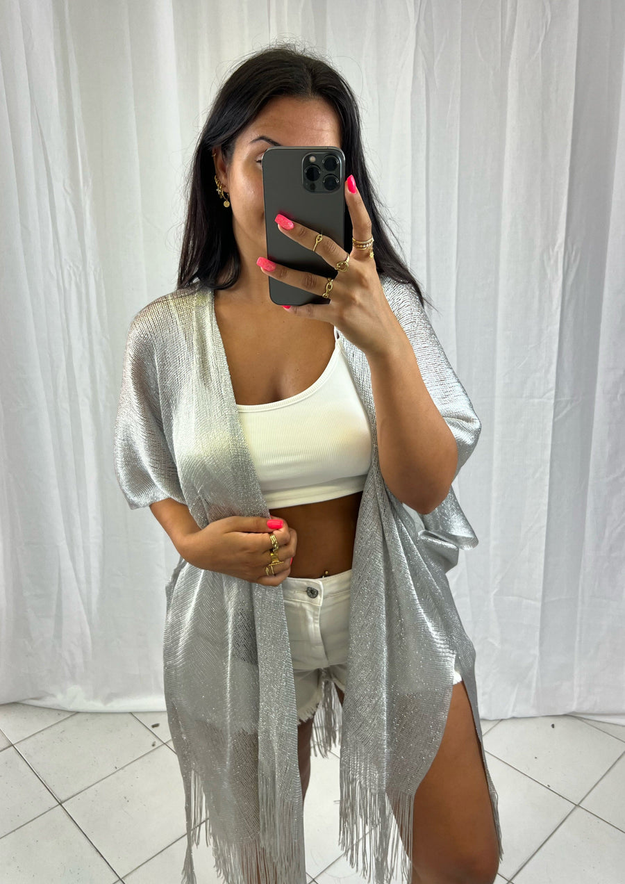 Kimono Argenté - Boutique de vêtements pour femmes DRAGUIGNAN