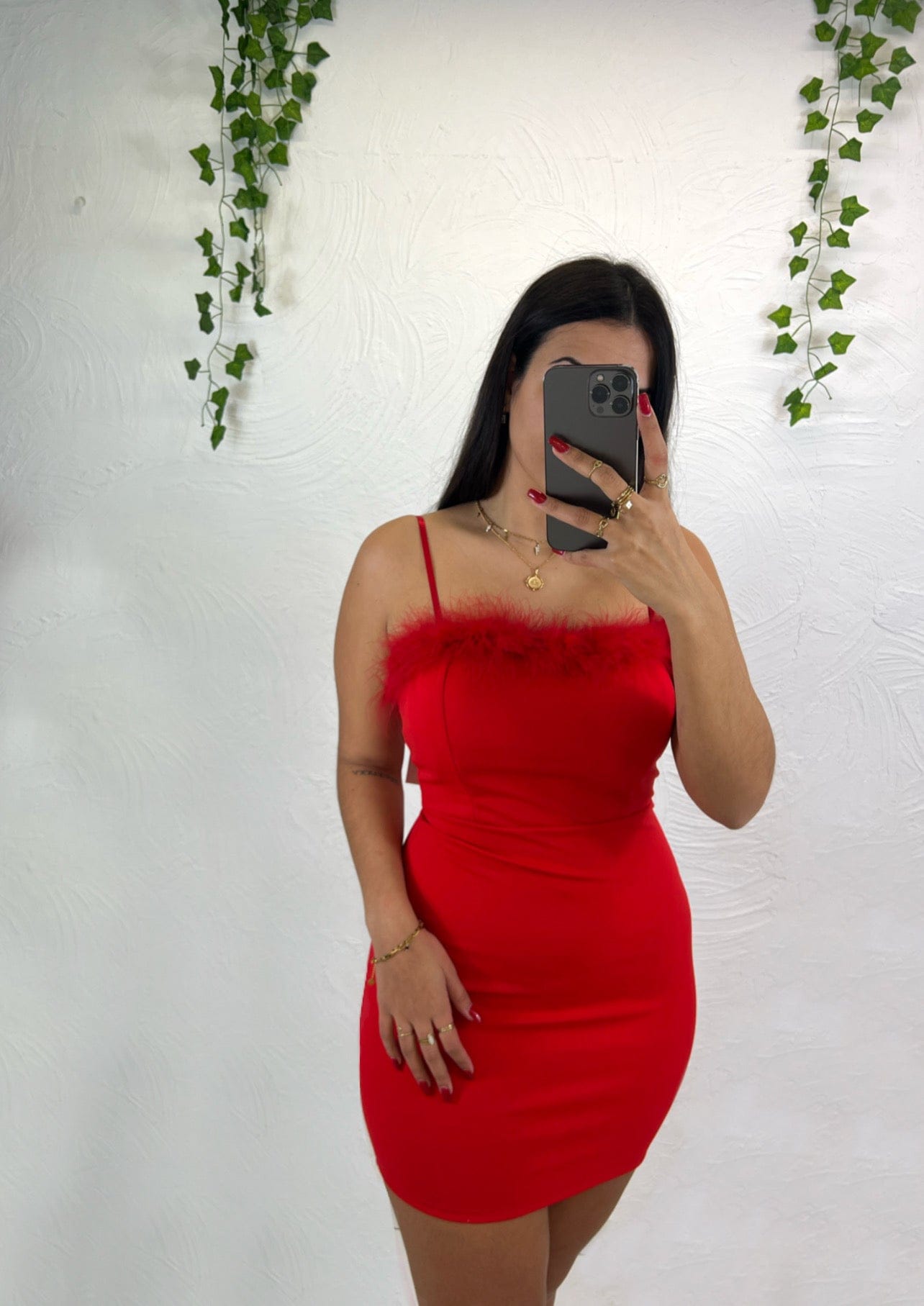 Robe courte Rouge - Boutique de vêtements pour femmes DRAGUIGNAN