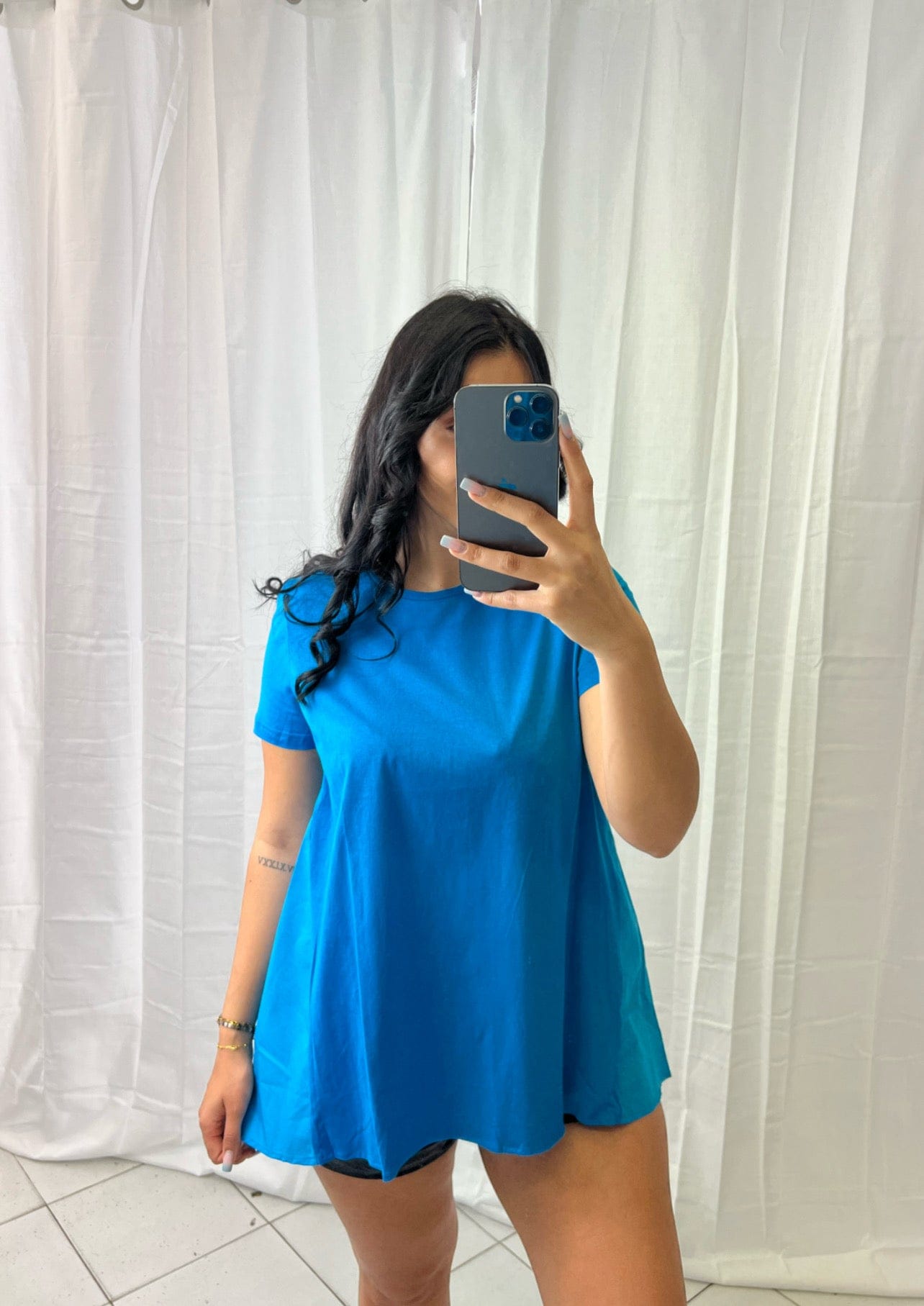 Tee shirt Bleu - Boutique de vêtements pour femmes DRAGUIGNAN