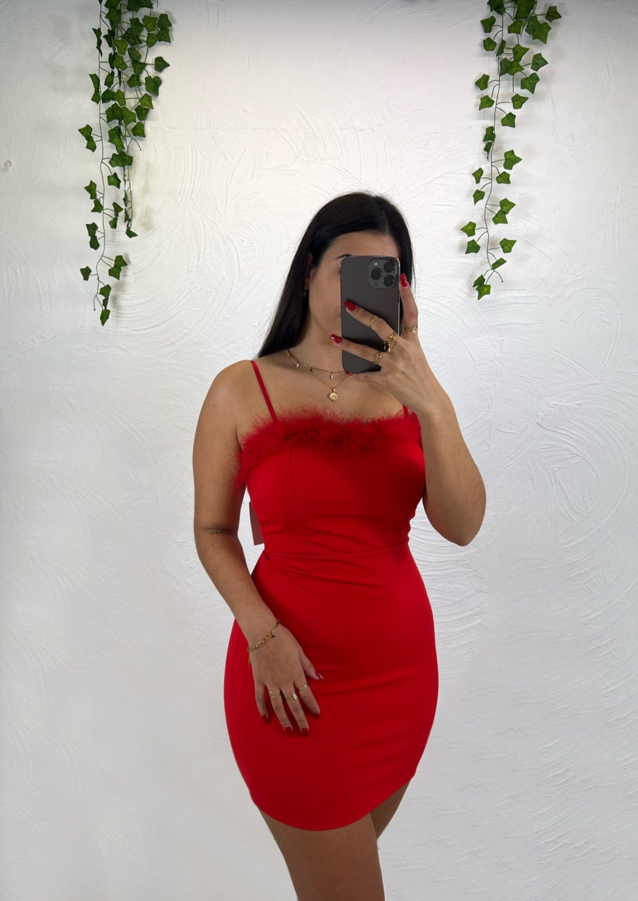 Robe courte Rouge - Boutique de vêtements pour femmes DRAGUIGNAN