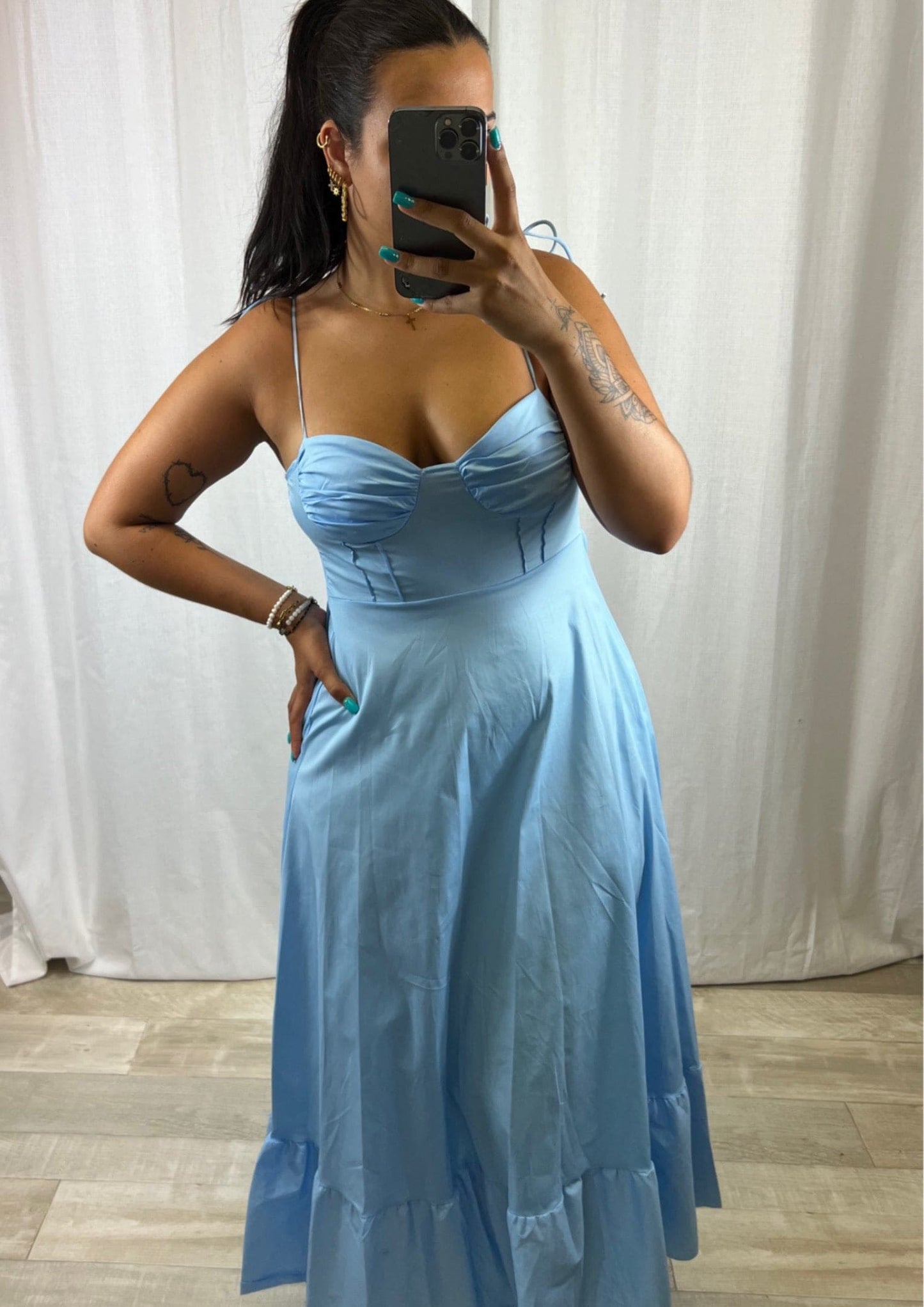 Robe longue bleu - Boutique de vêtements pour femmes DRAGUIGNAN