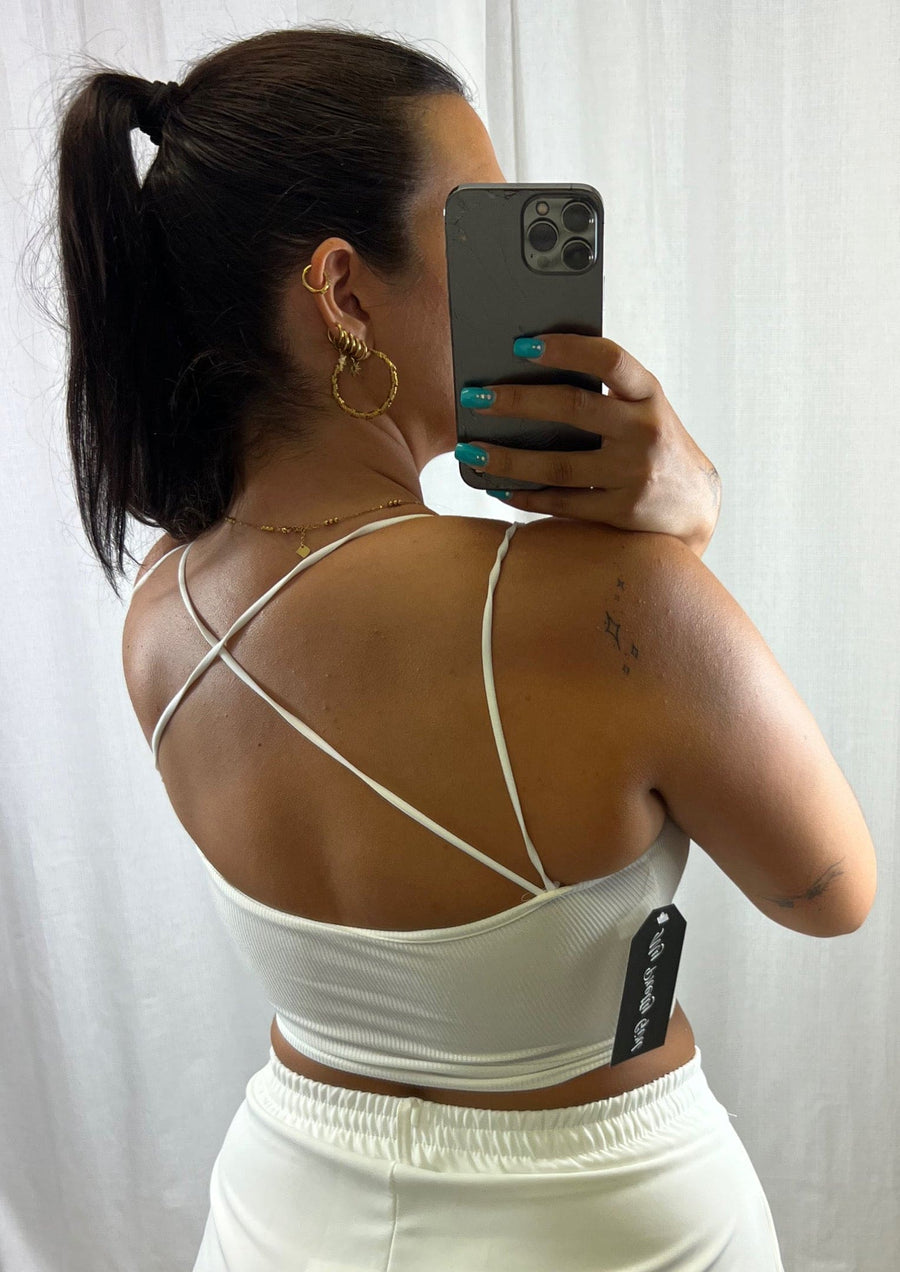 Top court blanc - Boutique de vêtements pour femmes DRAGUIGNAN