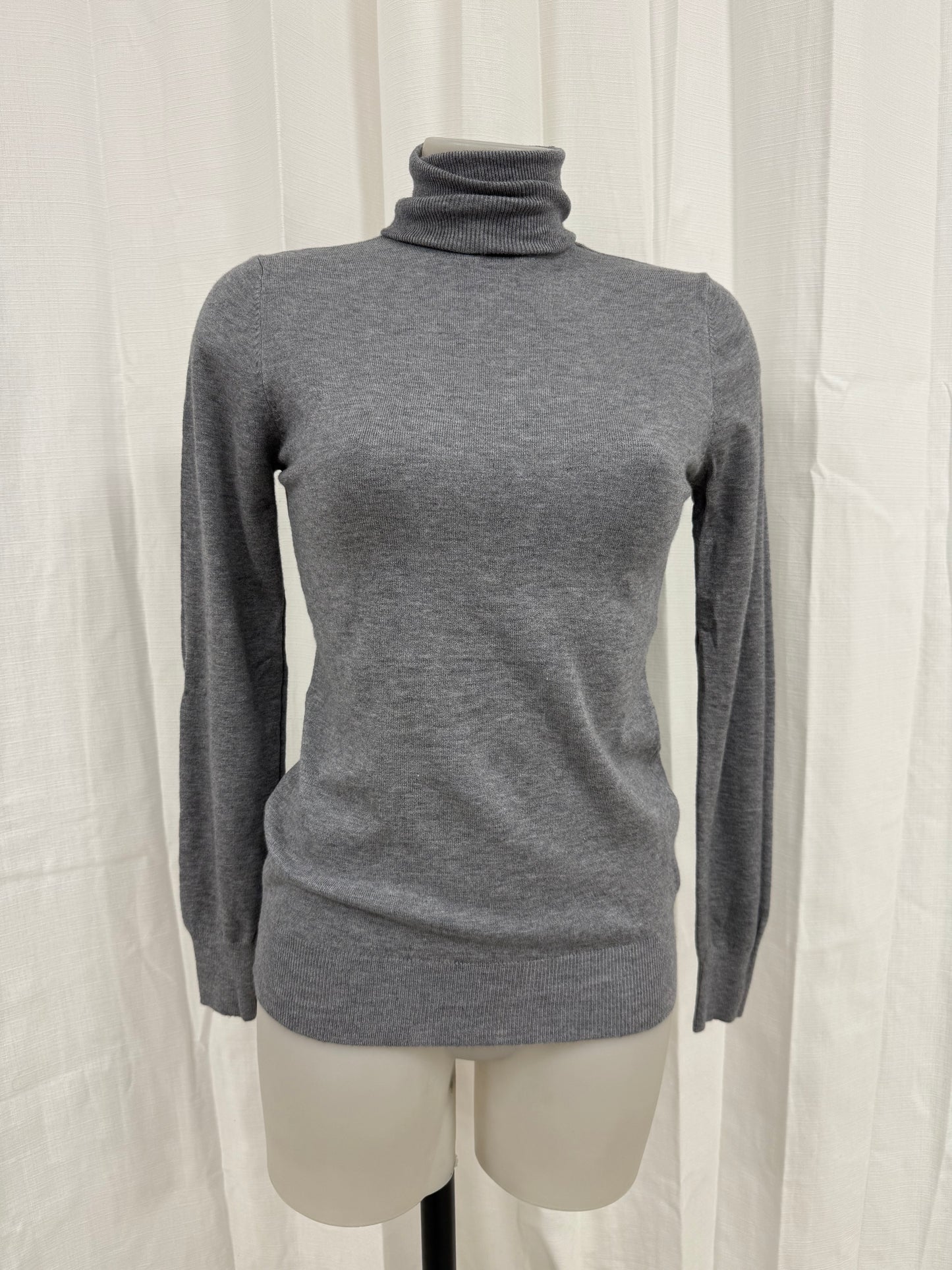 Pull col roulé gris RAYA