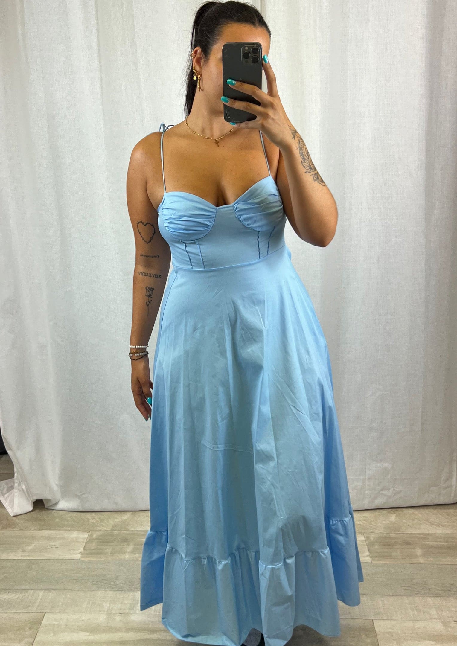 Robe longue bleu - Boutique de vêtements pour femmes DRAGUIGNAN