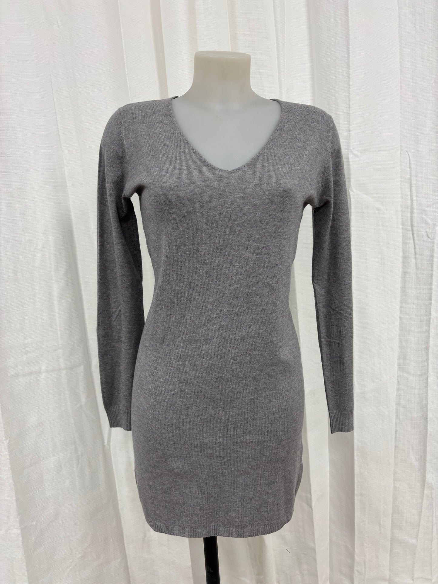 Pull tunique long gris