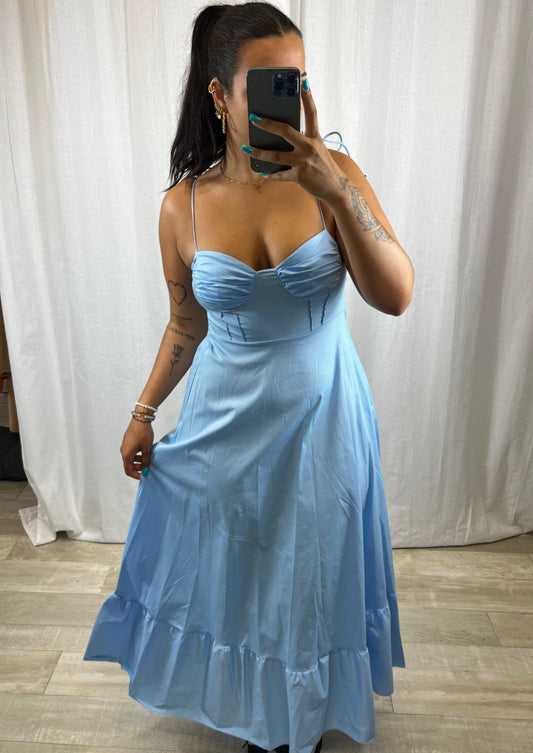 Robe longue bleu - Boutique de vêtements pour femmes DRAGUIGNAN