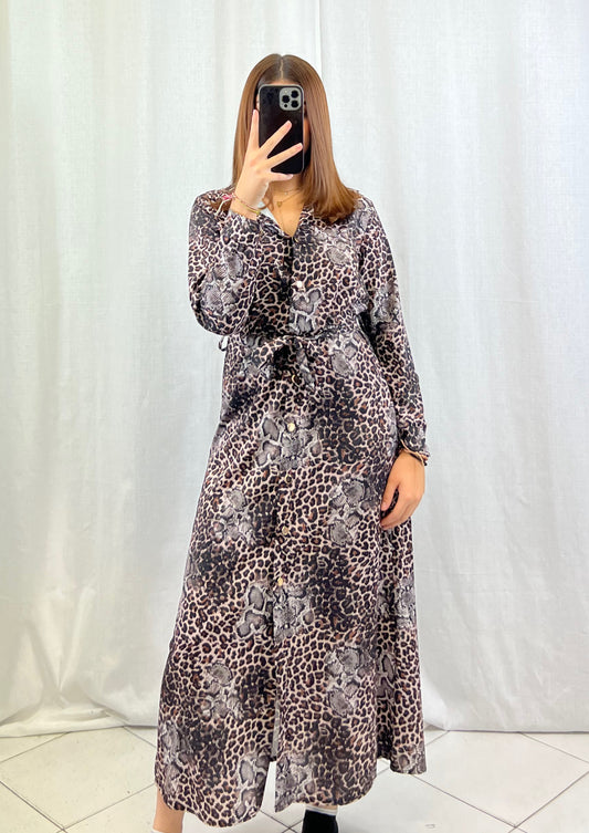 Robe longue Léopard - Boutique de vêtements pour femmes DRAGUIGNAN