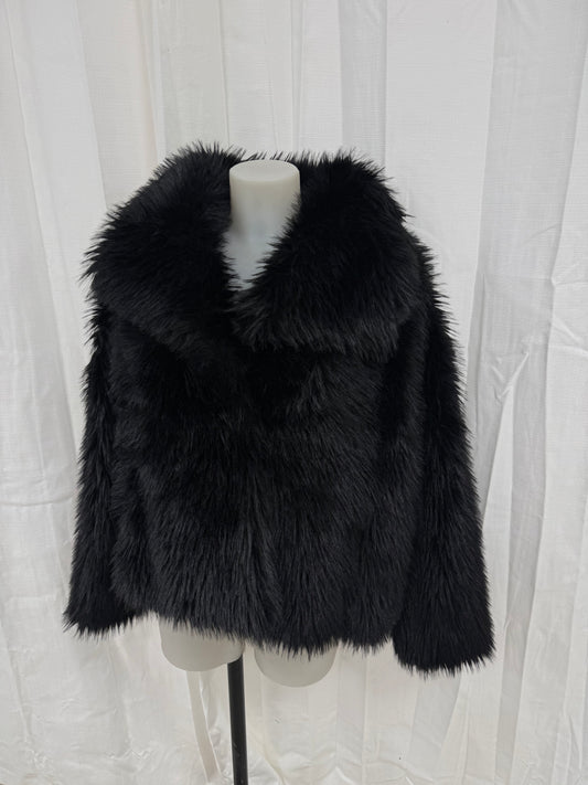 Veste fourrure noir MELYA