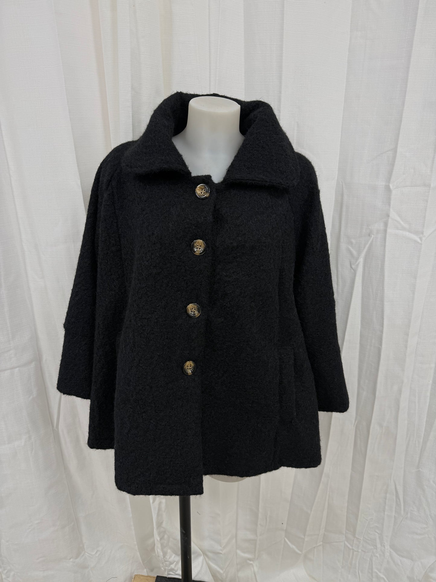 Veste curly noir NESSA