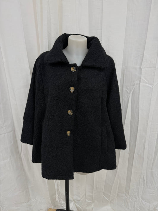 Veste curly noir NESSA