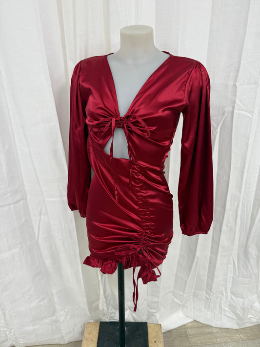 Robe de soirée bordeaux