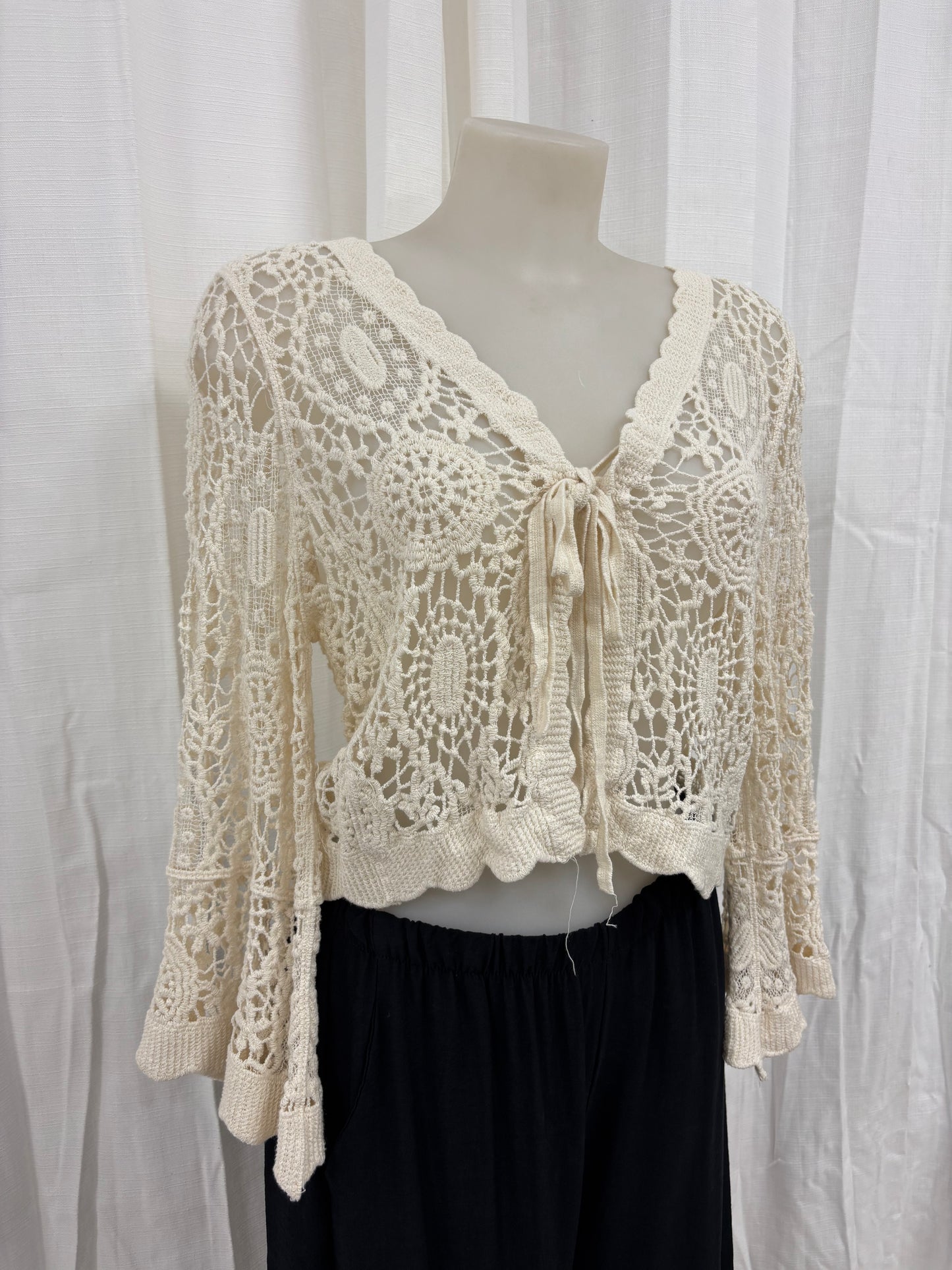 Gilet en dentelle Beige