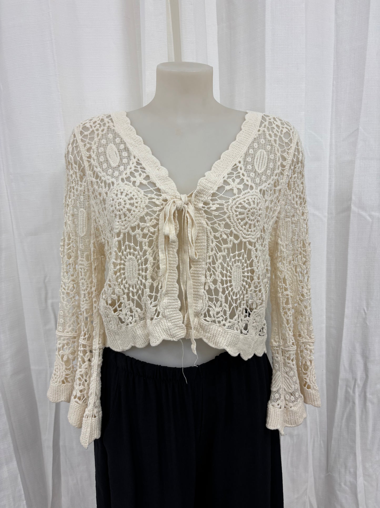 Gilet en dentelle Beige