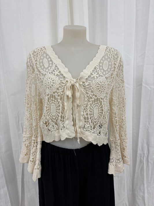 Gilet en dentelle Beige