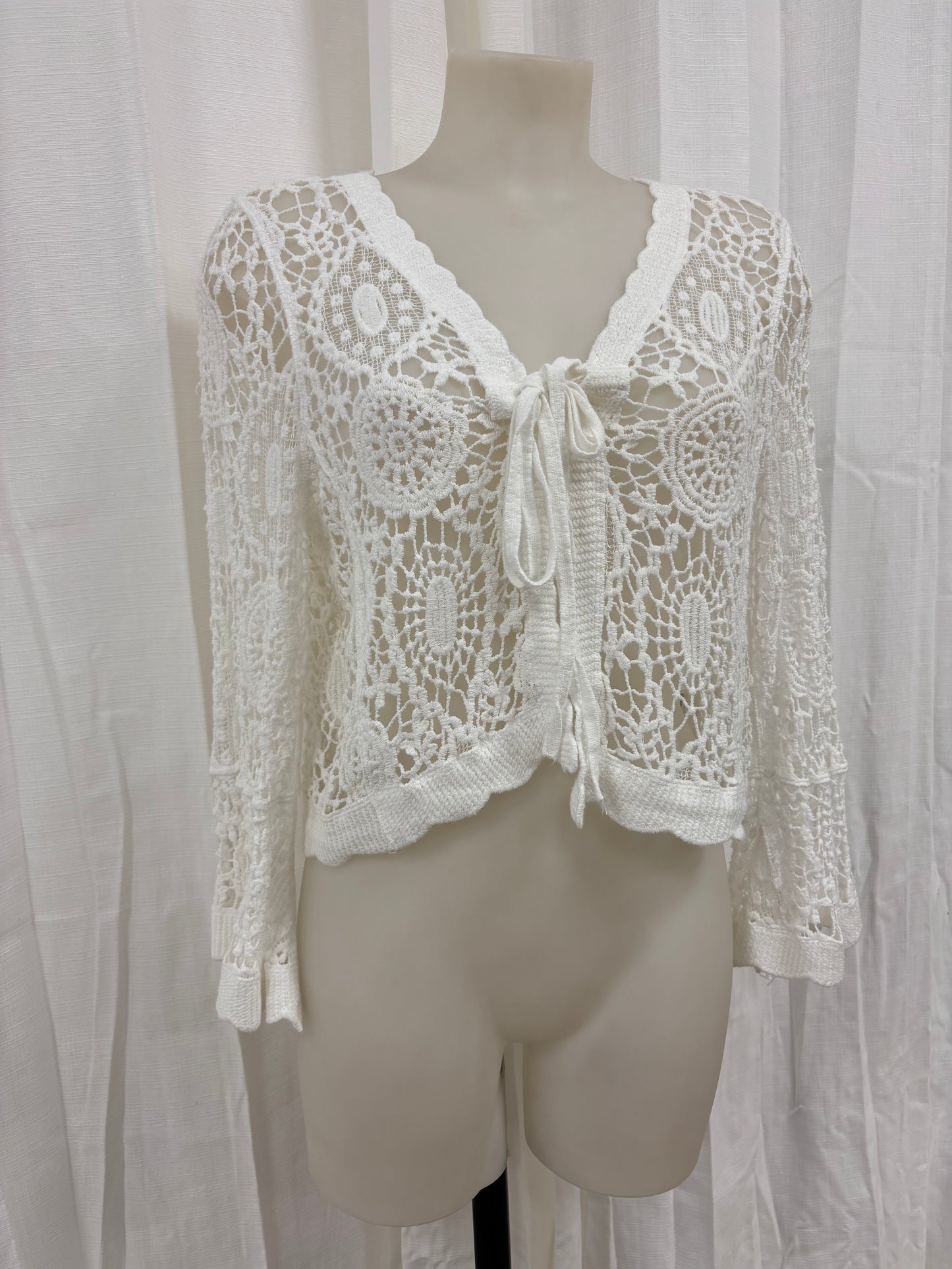 Gilet en dentelle Blanc