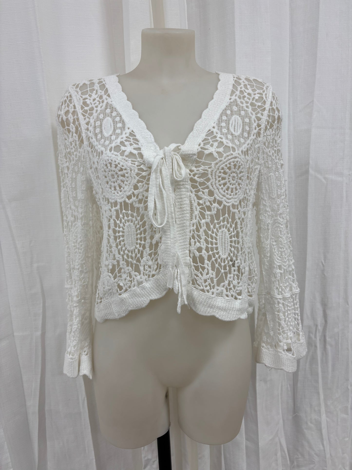 Gilet en dentelle Blanc