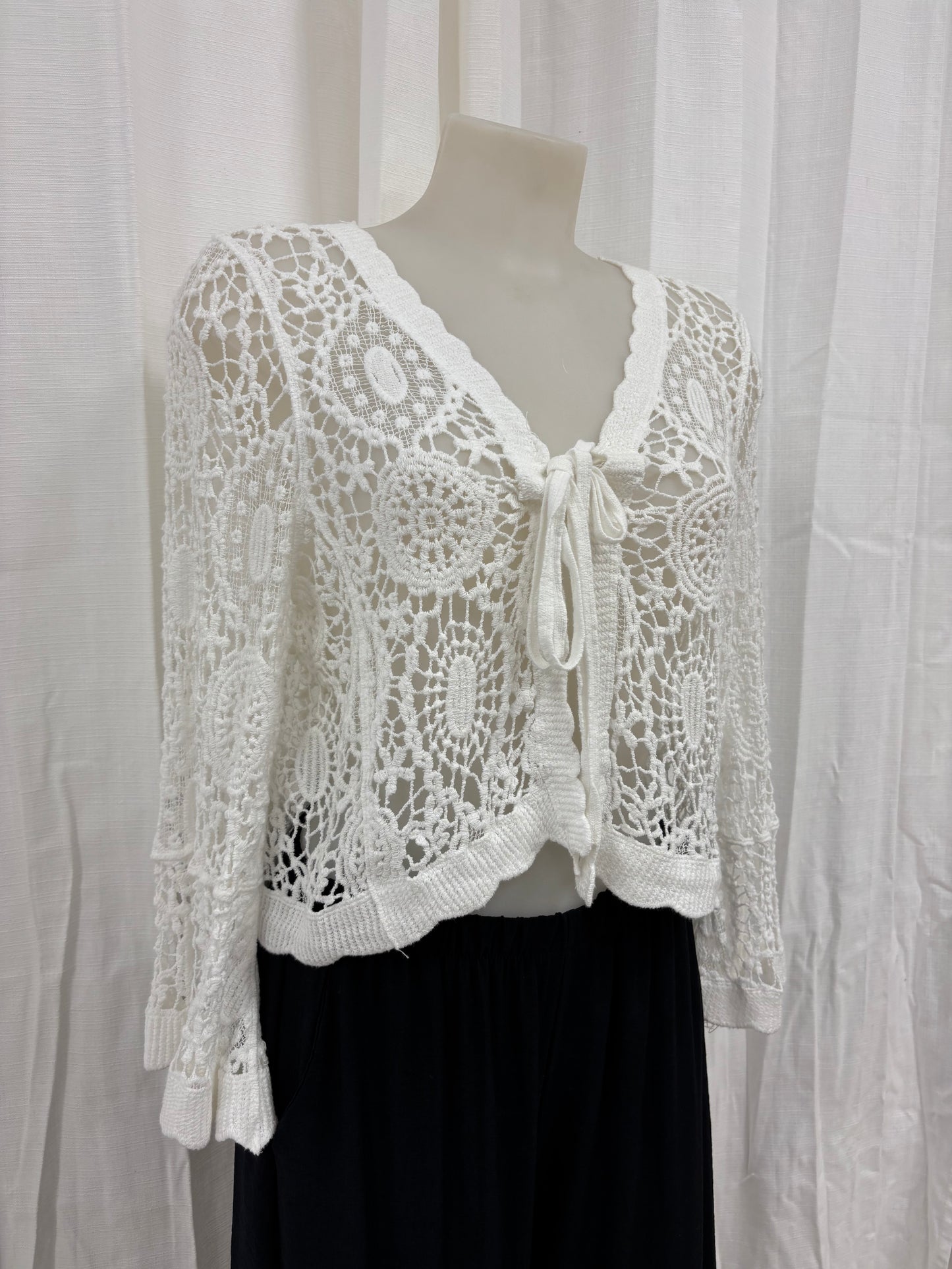 Gilet en dentelle Blanc