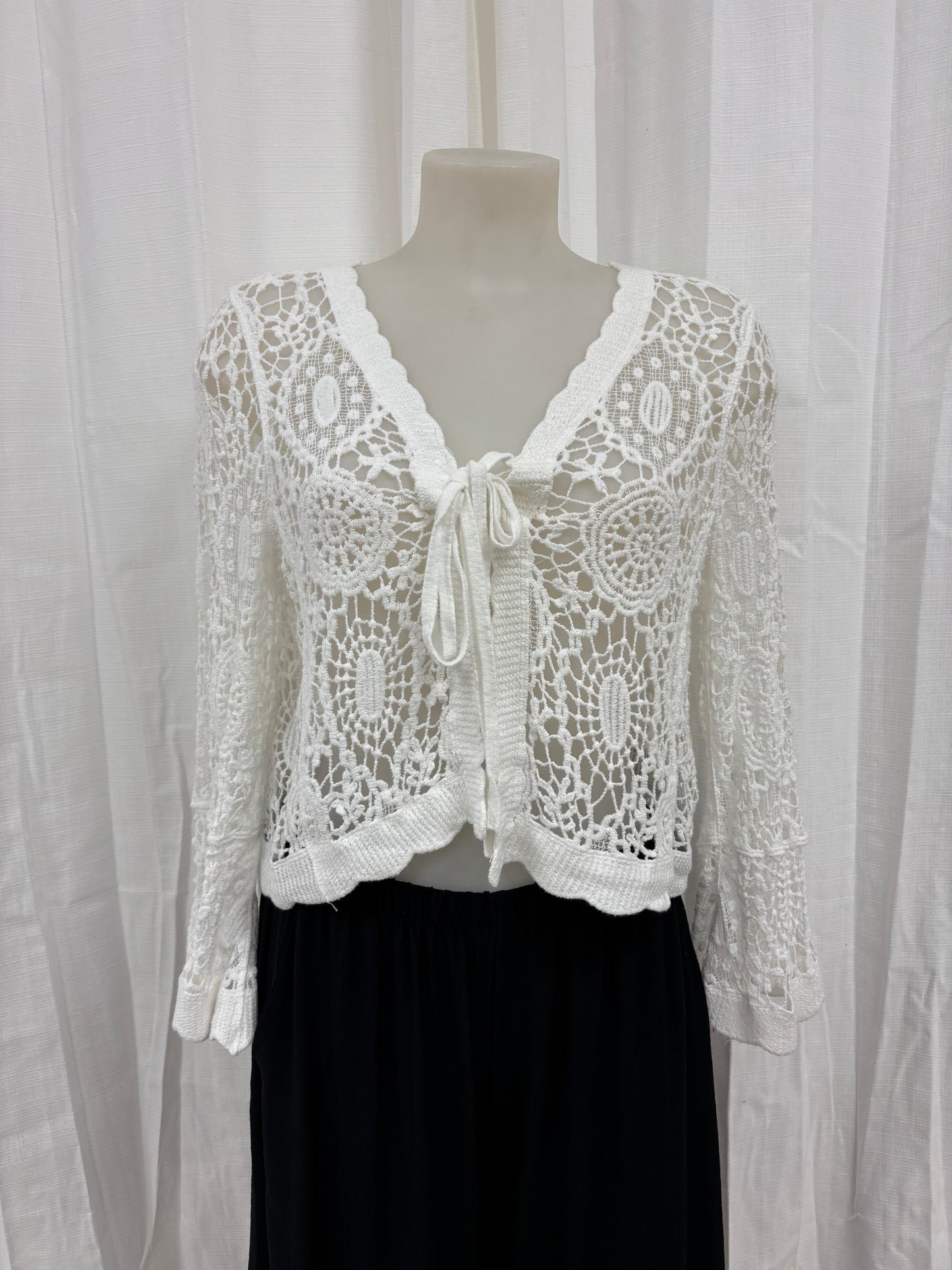 Gilet en dentelle Blanc