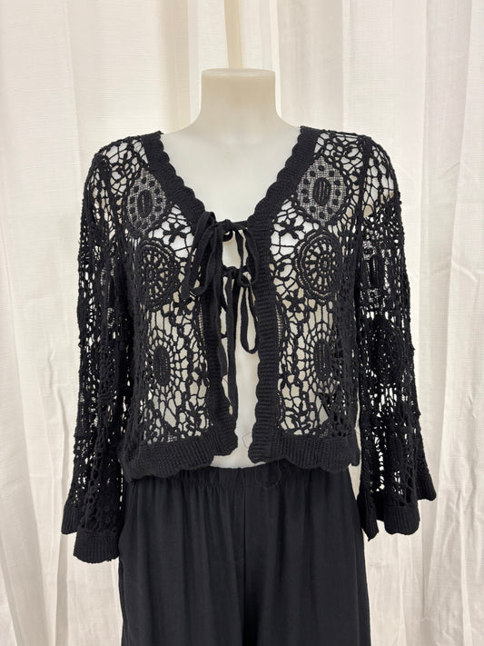 Gilet en dentelle noir