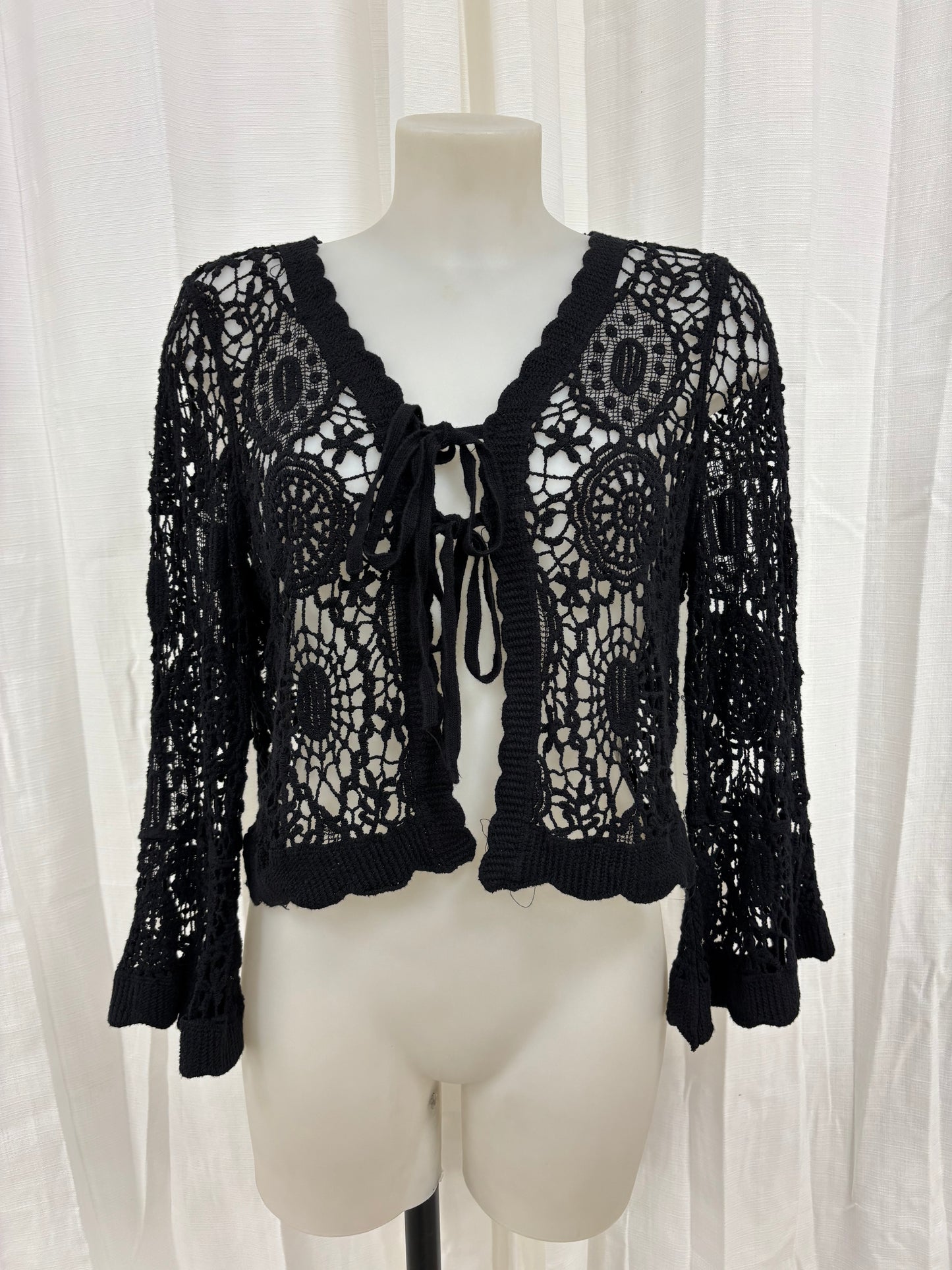 Gilet en dentelle noir