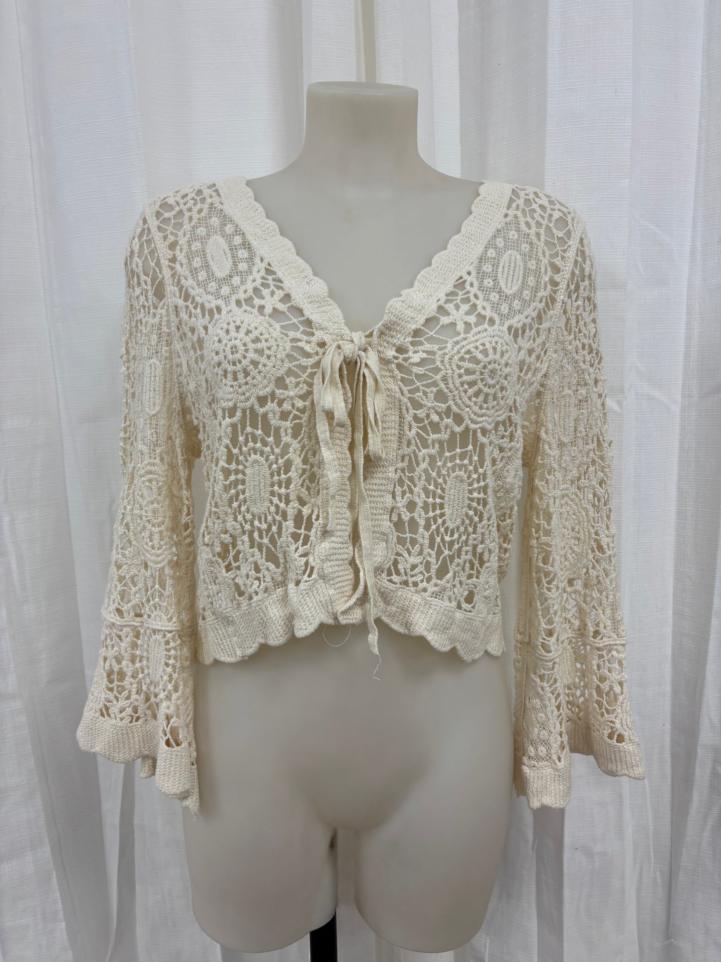 Gilet en dentelle Beige