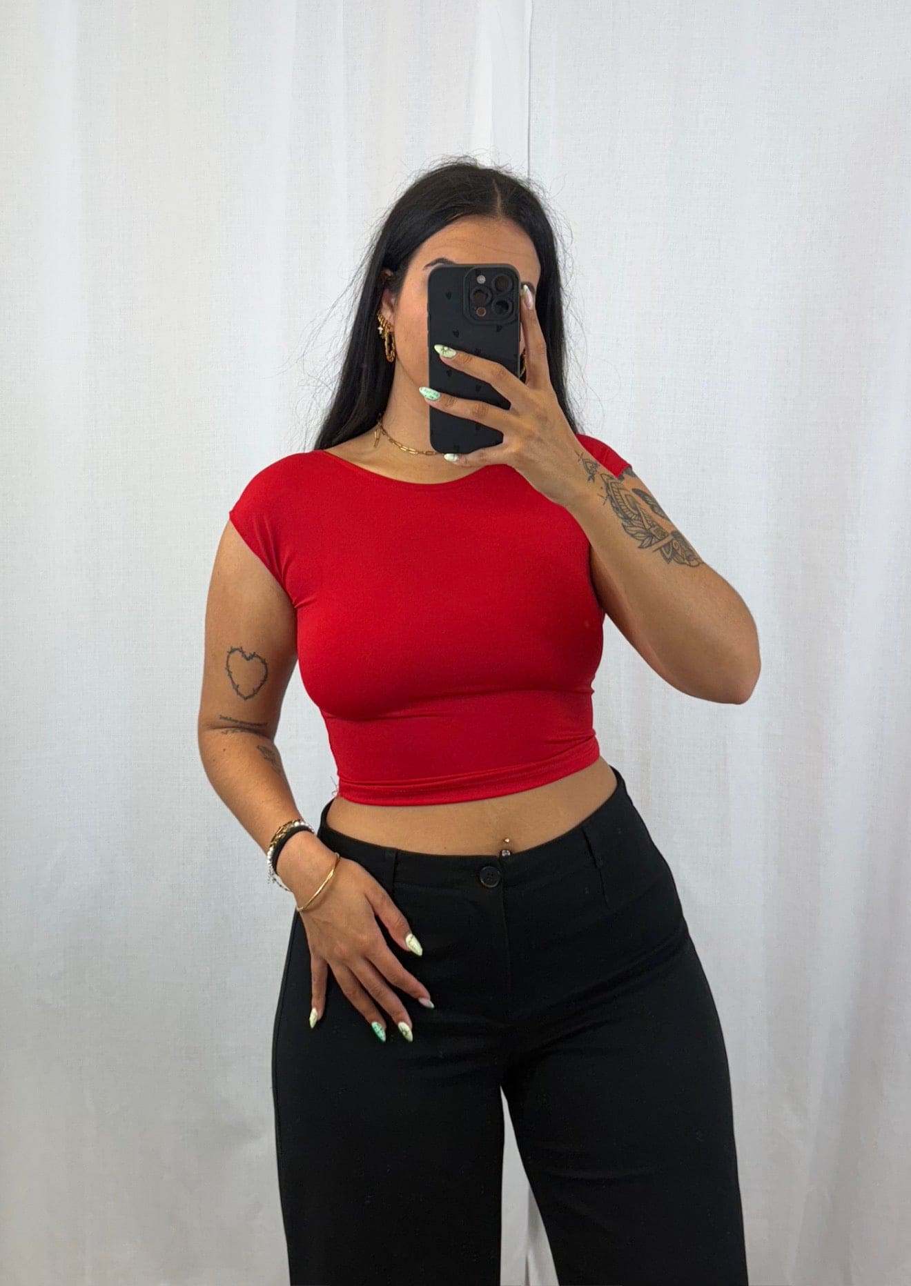 Olympe - Top dos nu rouge