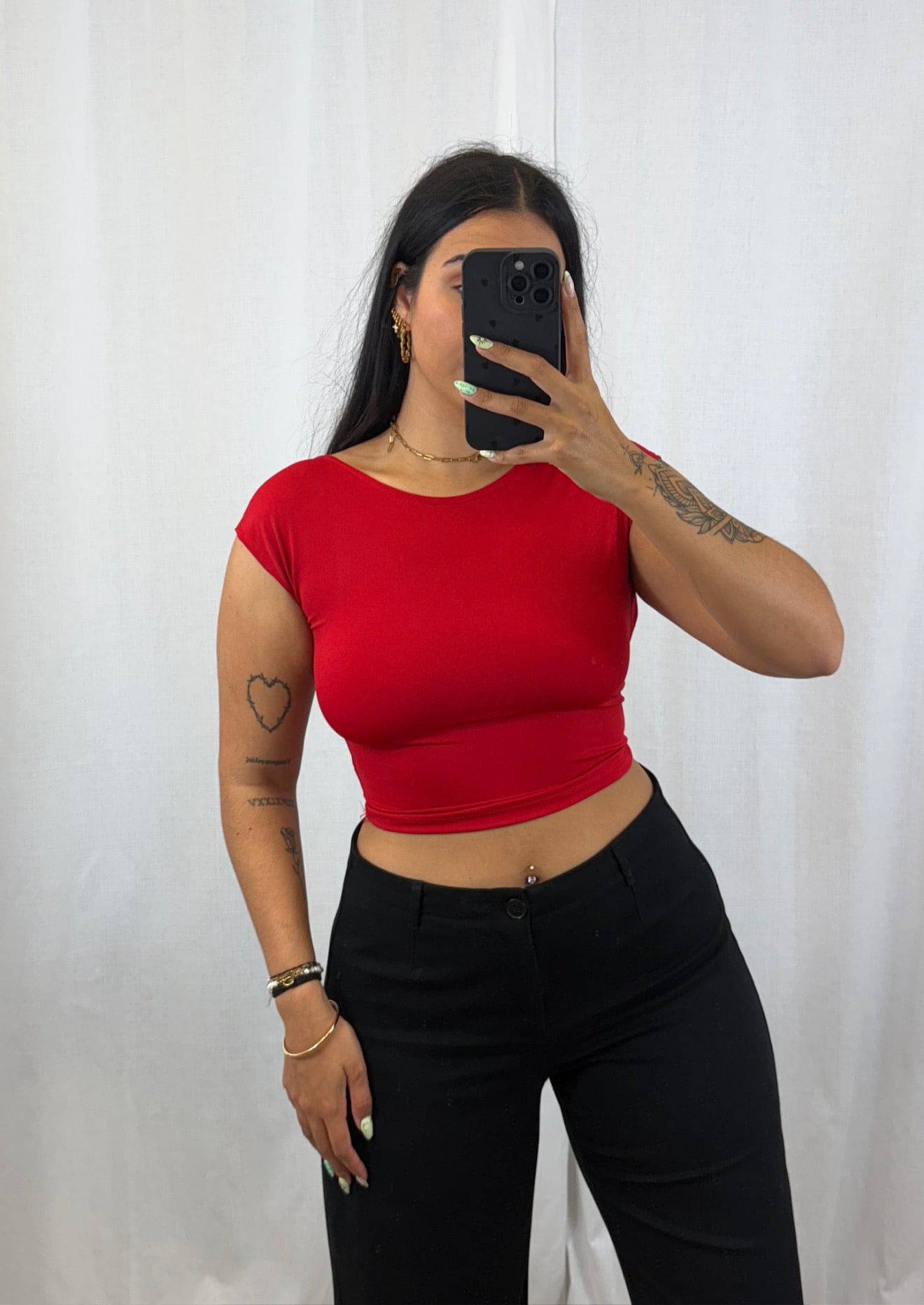 Olympe - Top dos nu rouge