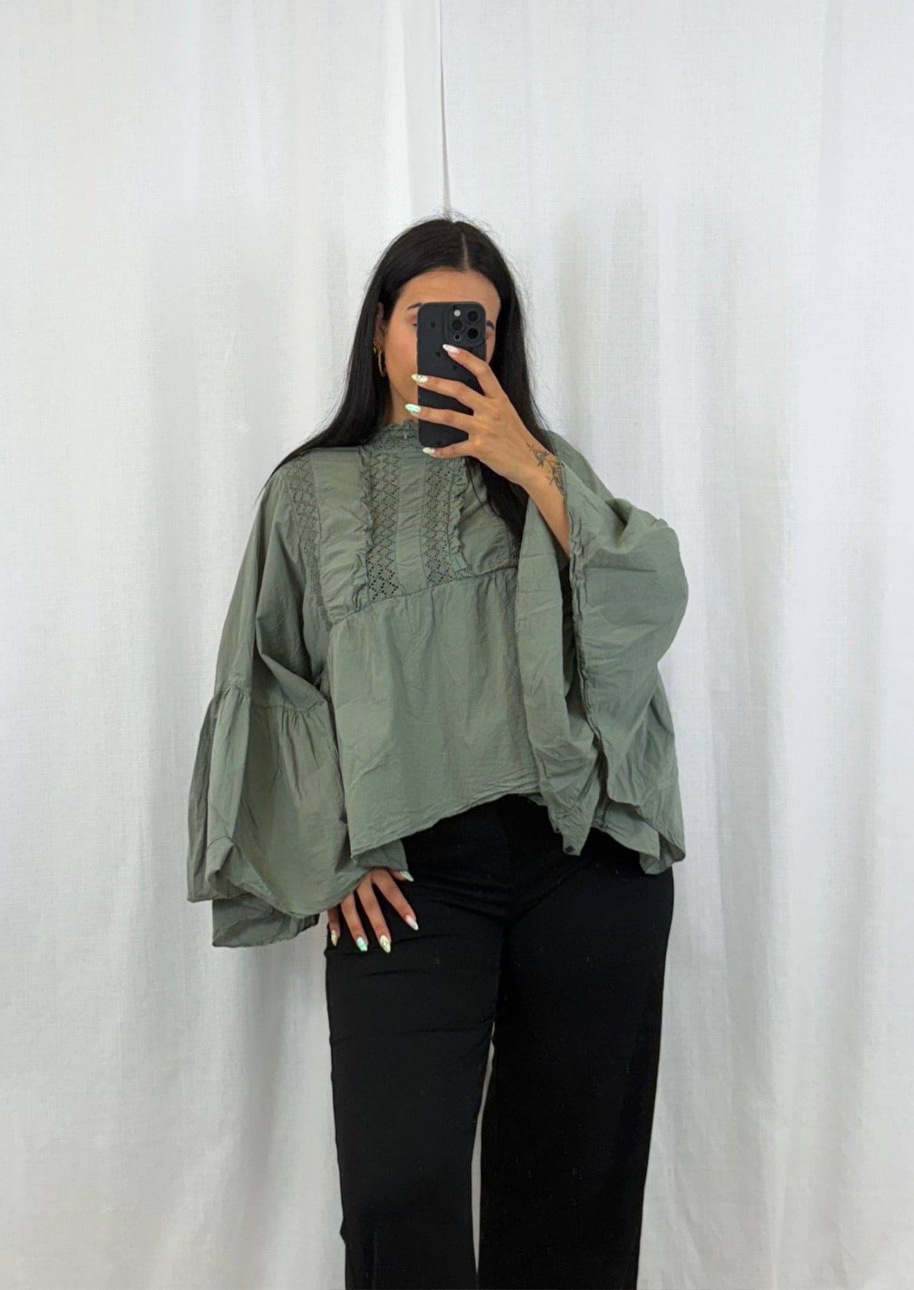 Bohème - Blouse ample kaki