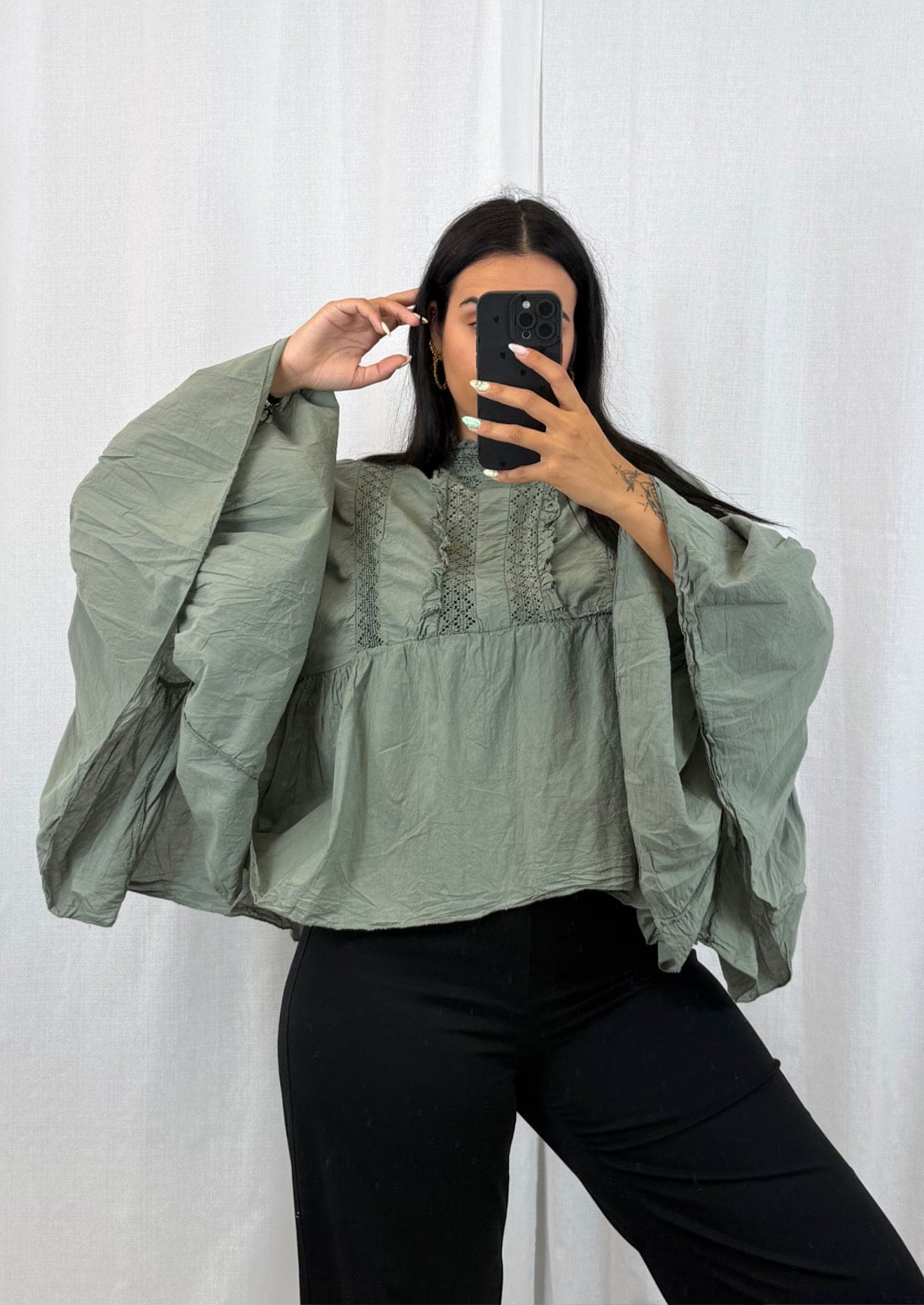 Bohème - Blouse ample kaki