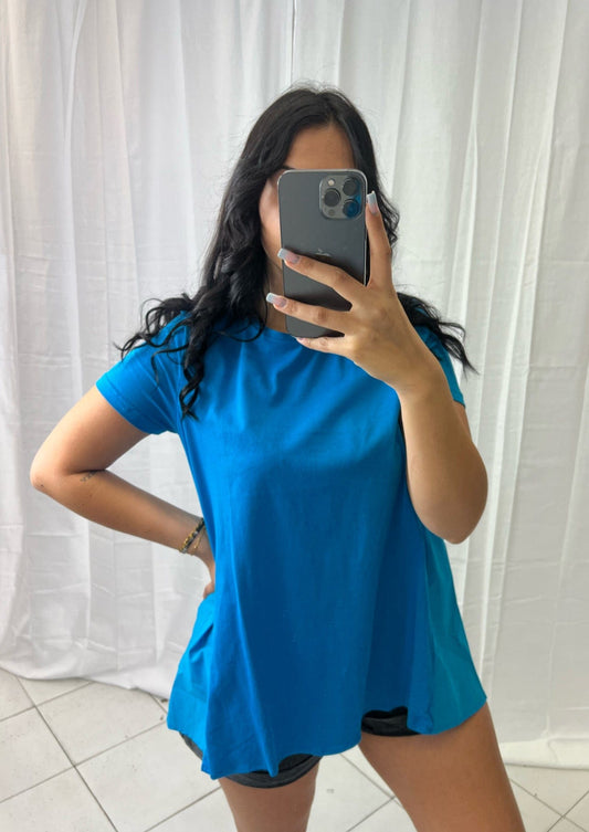 Tee shirt Bleu - Boutique de vêtements pour femmes DRAGUIGNAN